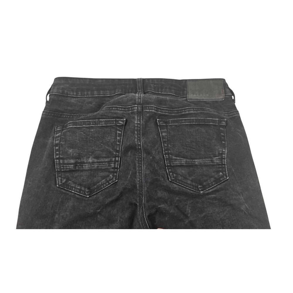 Pacsun Stacked Skinny Stretch Denim Jeans moto black grunge 30x30 EUC emo y2k - Picture 4 of 8